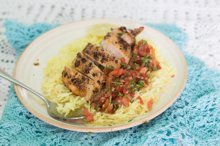 chicken-with-salsa-and-rice